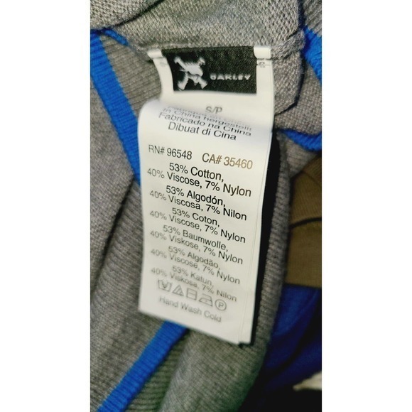 Oakley Linkmen Ribbed Knit V-Neck Pullover Athletic Sweater Size S - RN#96548 - Picture 4 of 5